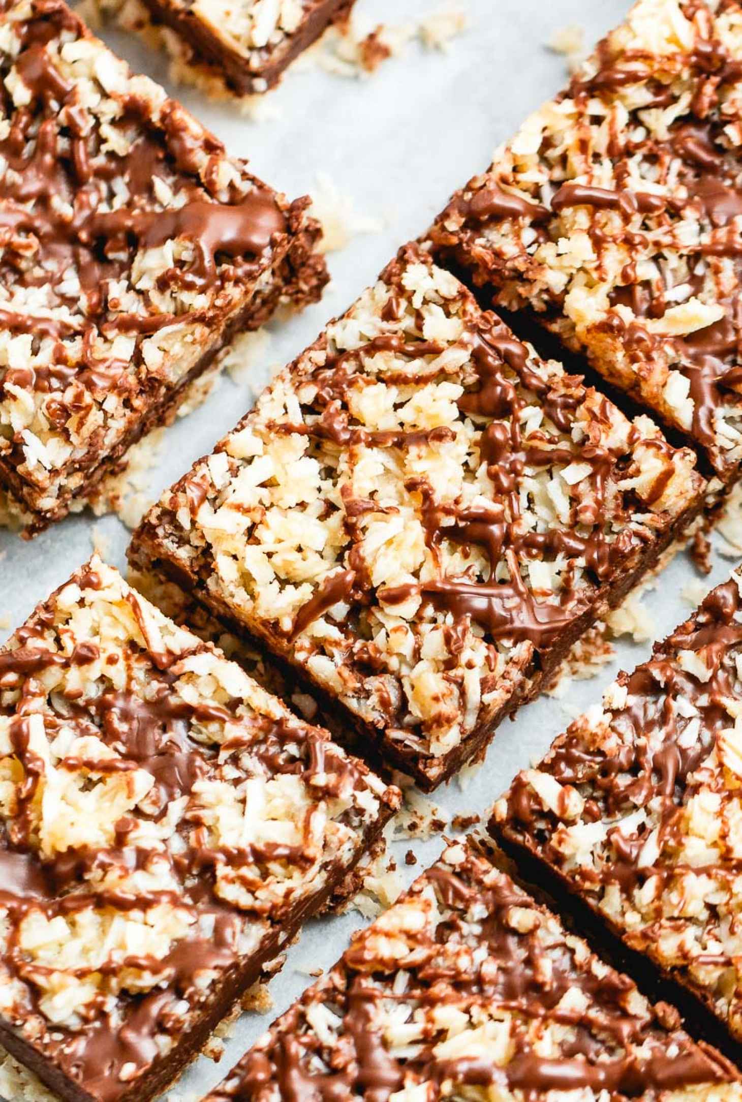 No-Bake Peanut Butter Chocolate Coconut Bars - #recipe by #eatwell101 - https://www.eatwell101.com/no-bake-peanut-butter-chocolate-coconut-bars-recipe