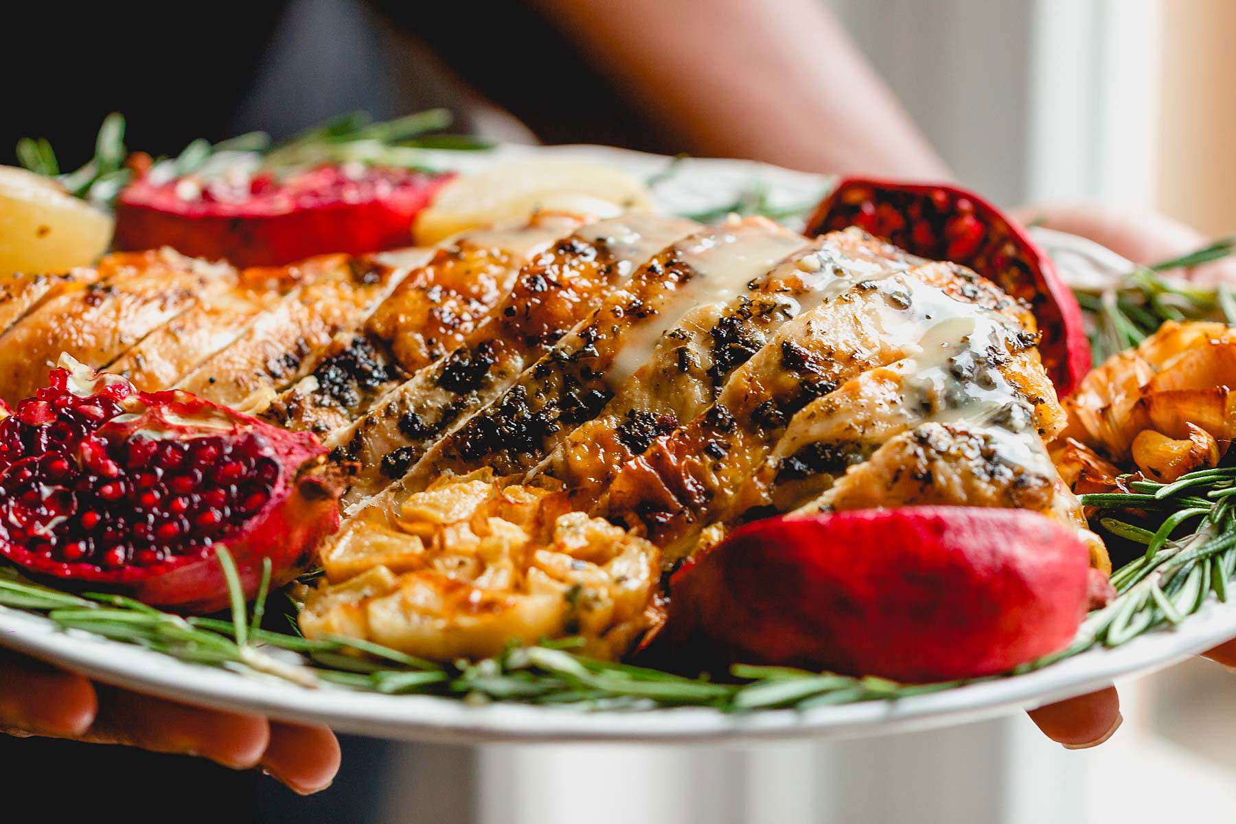 Roasted Turkey Breast with Garlic Herb Butter - An epic Thanksgiving holiday meal loaded with flavor and a<img src=