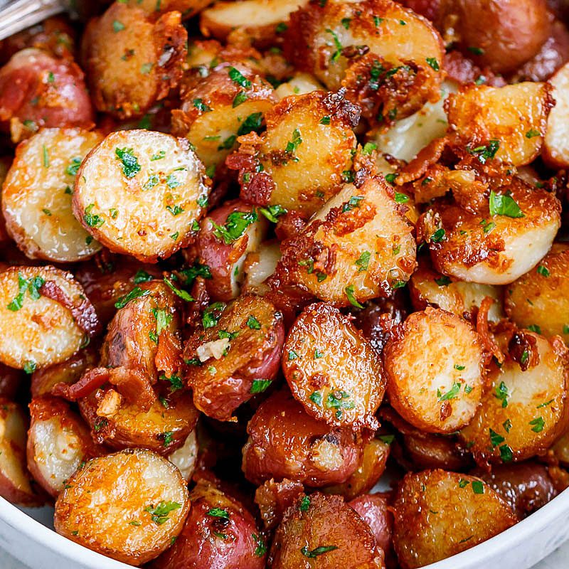 Garlic Butter Parmesan Roasted Potatoes Oven Roasted Potatoes Recipe 