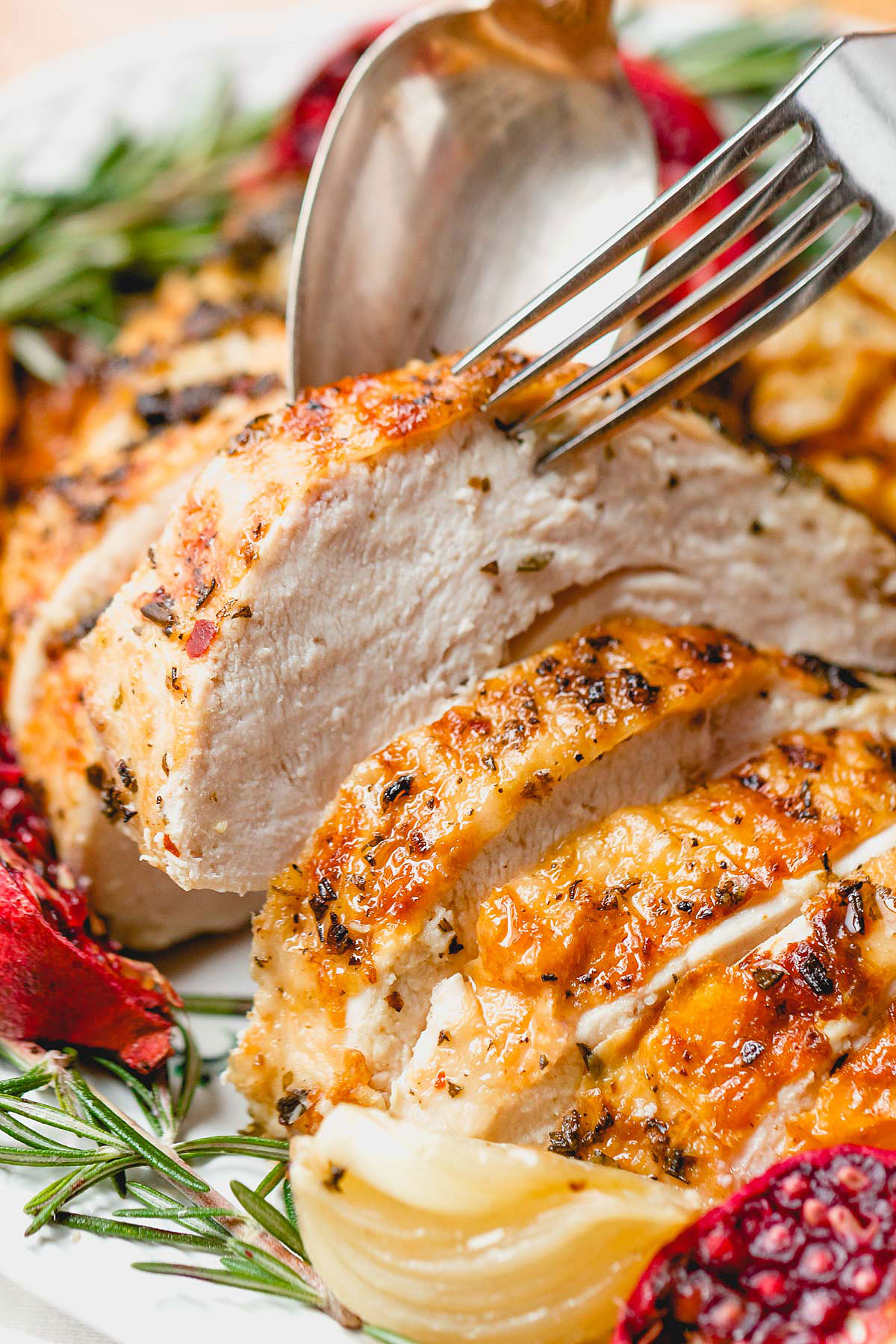 Roasted Turkey Breast Recipe with Garlic Herb Butter