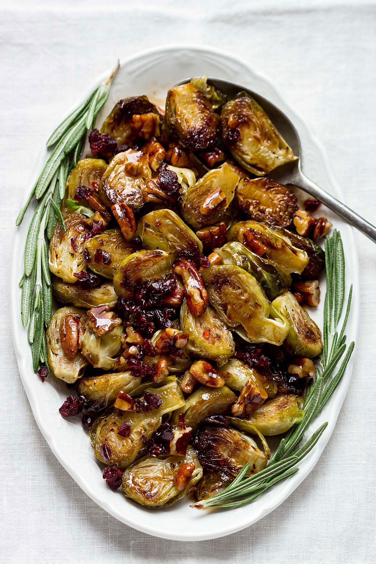 Roasted Brussels Sprouts With Balsamic Honey Glaze