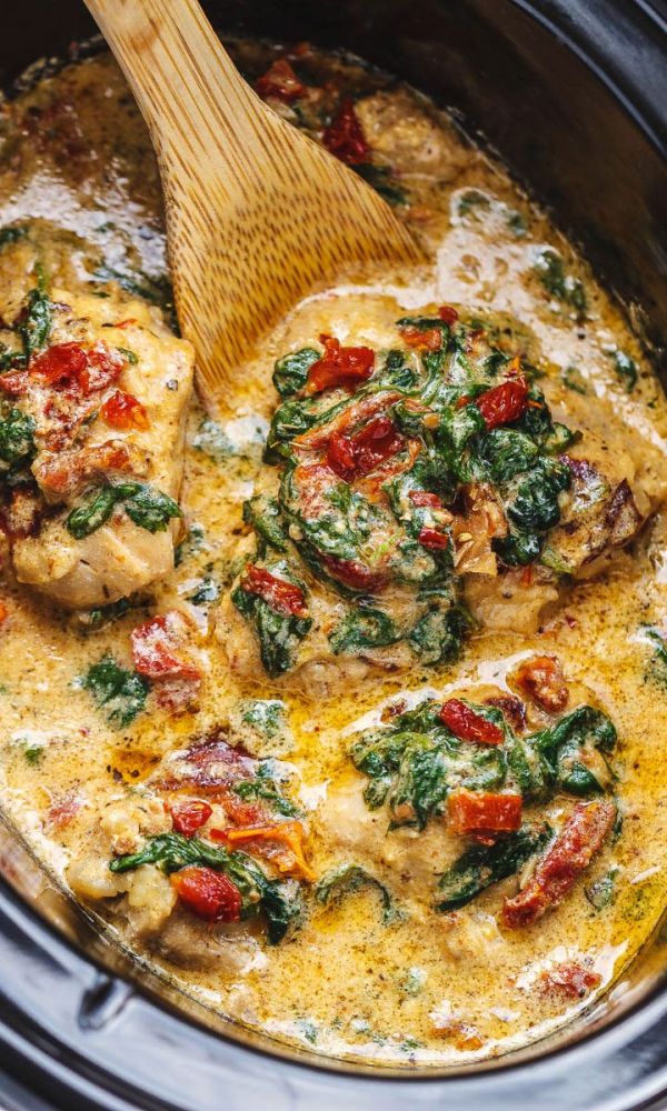 CrockPot Tuscan Chicken Thighs