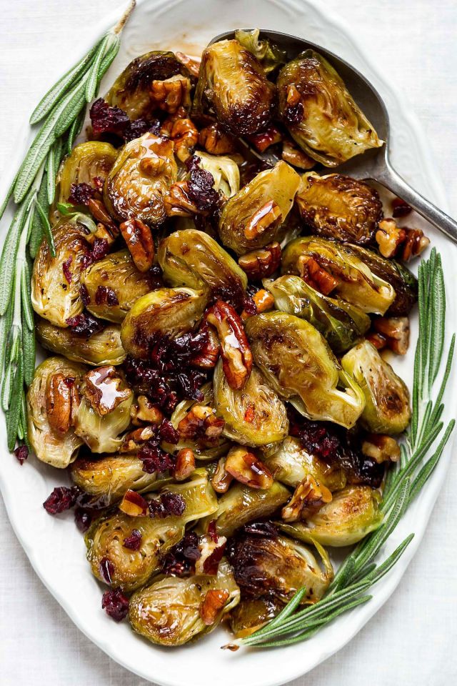 Roasted Brussels Sprouts with Honey Balsamic Glaze