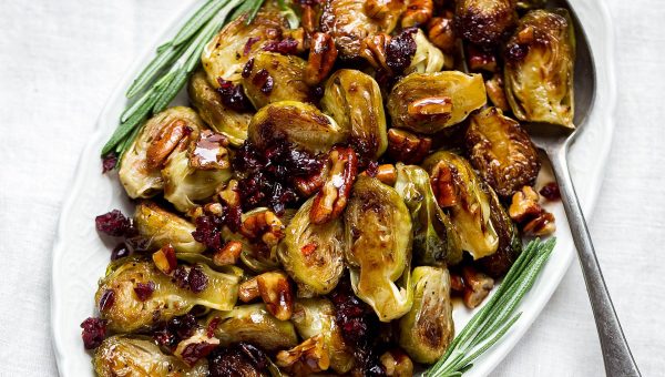 Balsamic Honey Roasted Brussels Sprouts - #recipe by #eatwell101 - https://www.eatwell101.com/balsamic-honey-roasted-brussels-sprouts-recipe