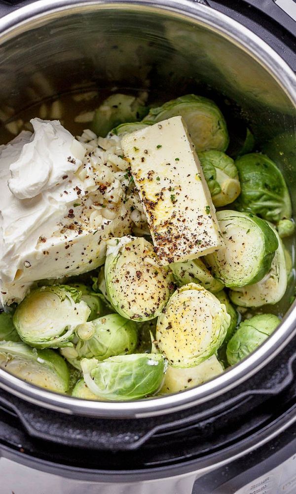Instant Pot Creamy  Brussels Sprouts (2-Minutes )