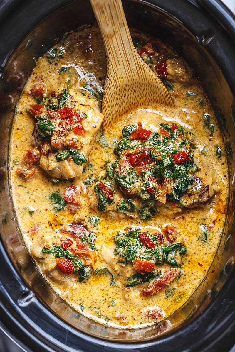 Tuscan CrockPot Garlic Chicken Recipe How To Make Crockpot Chicken 