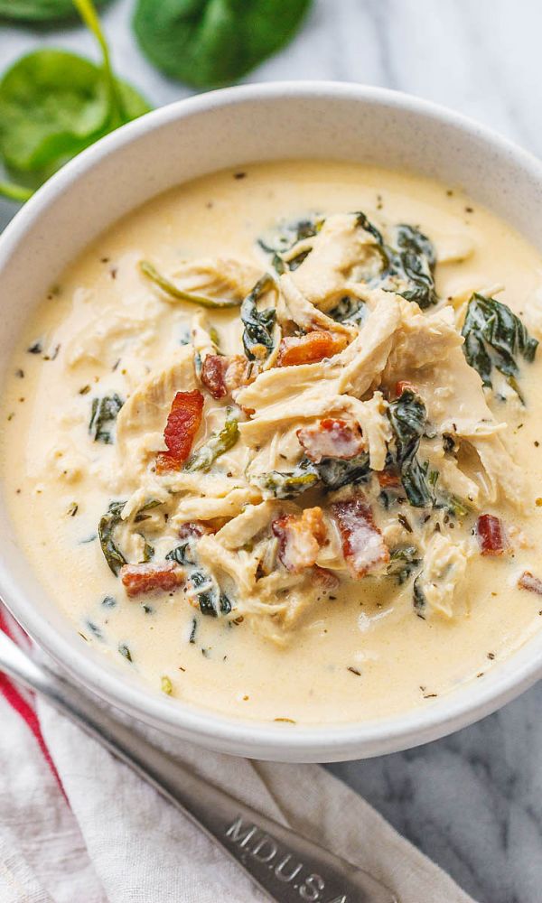 Instant Pot Crack Chicken Spinach Soup
