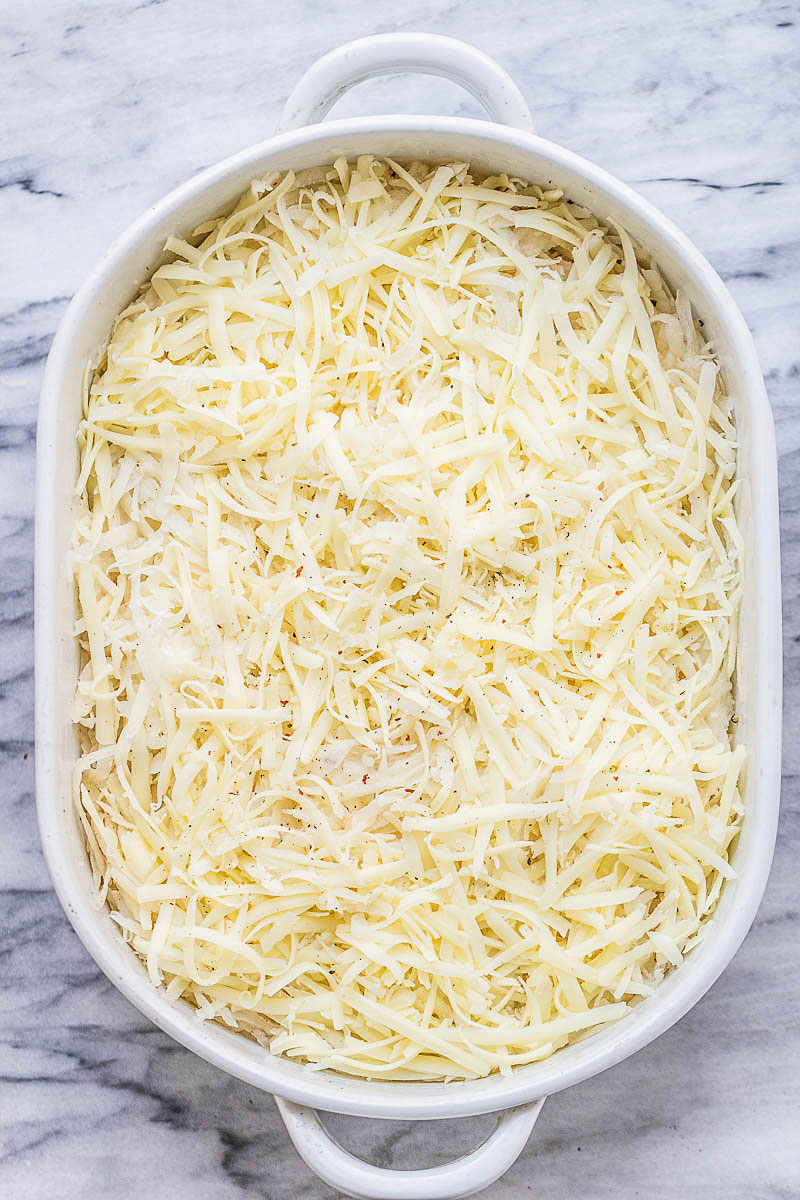 Loaded Potato Casserole with Bacon and Cream Cheese - A blend of flavors that makes the perfect side for any occasion or a complete meal on its own.
