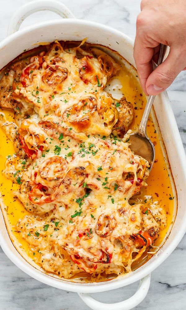Chicken Casserole with Pickled Chili, Mozzarella & Pepper Jack
