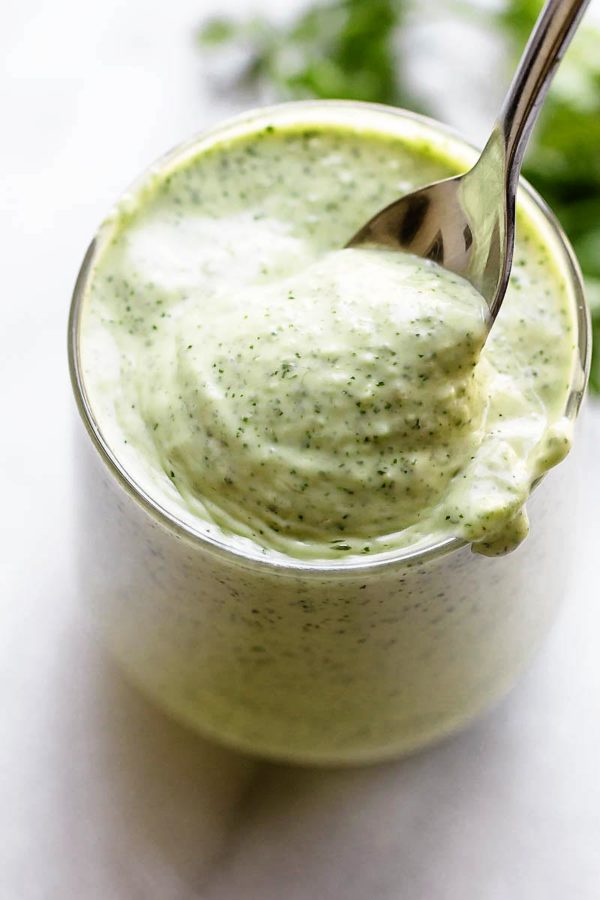 Creamy Cilantro Lime Dressing - #recipe by #eatwell101 - https://www.eatwell101.com/cilantro-lime-dressing-recipe
