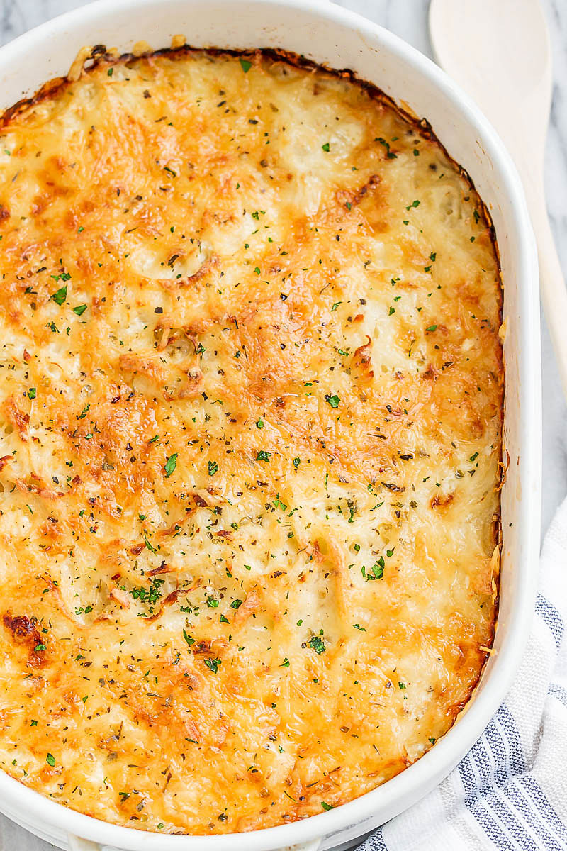 Loaded Potato Casserole with Bacon and Cream Cheese - A blend of flavors that makes the perfect side for any occasion or a complete meal on its own.