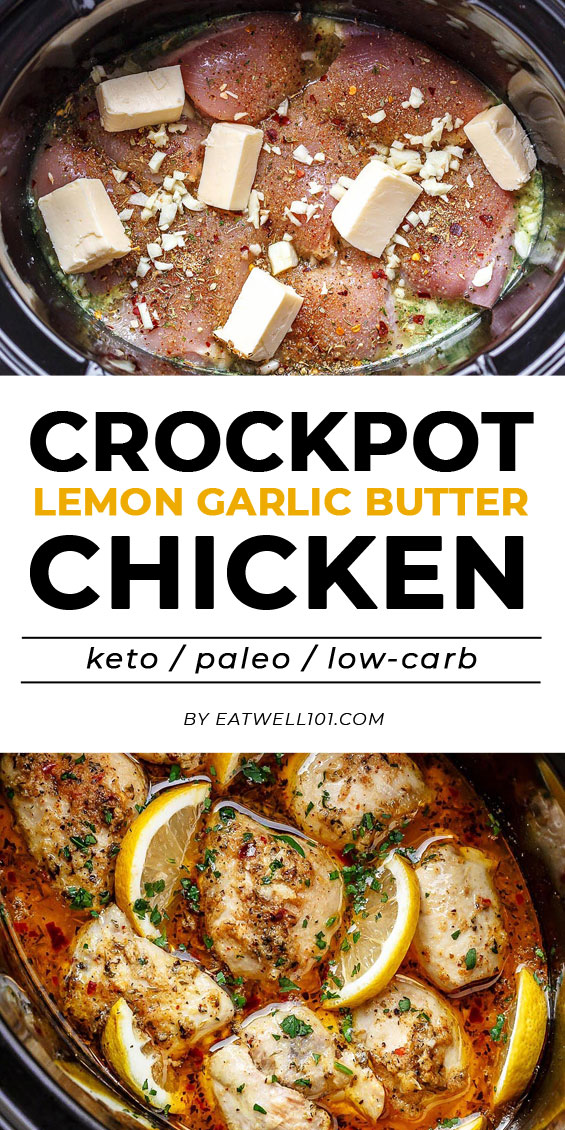 Crock Pot Chicken thighs Recipe with Lemon Garlic Butter – Easy Crockpot  Chicken Recipe — Eatwell101