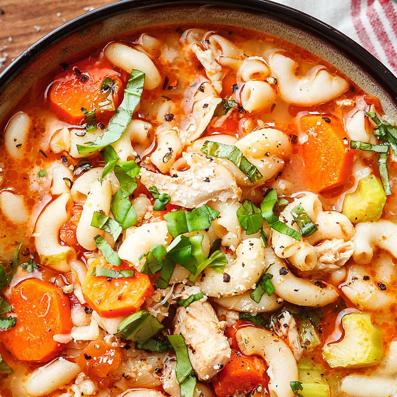 Chicken Pasta Soup Recipe — Eatwell101