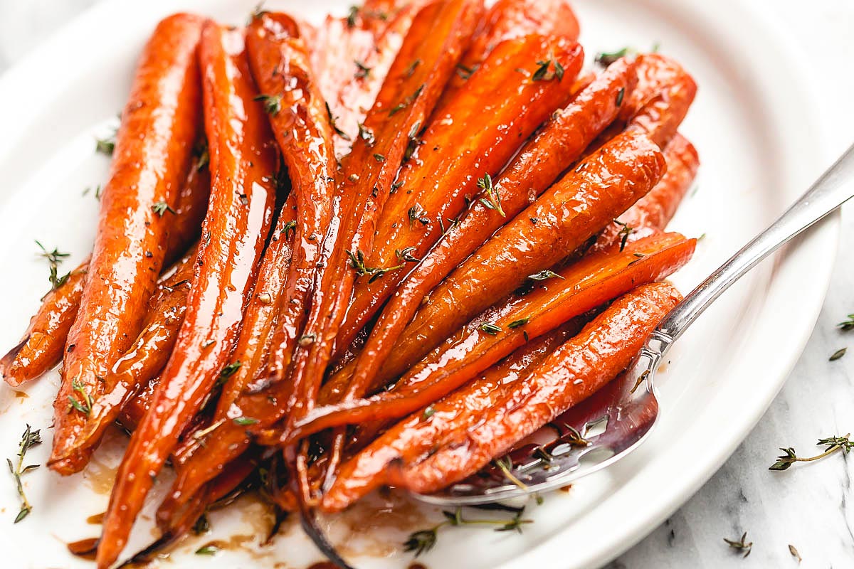 Honey Balsamic Roasted Carrots