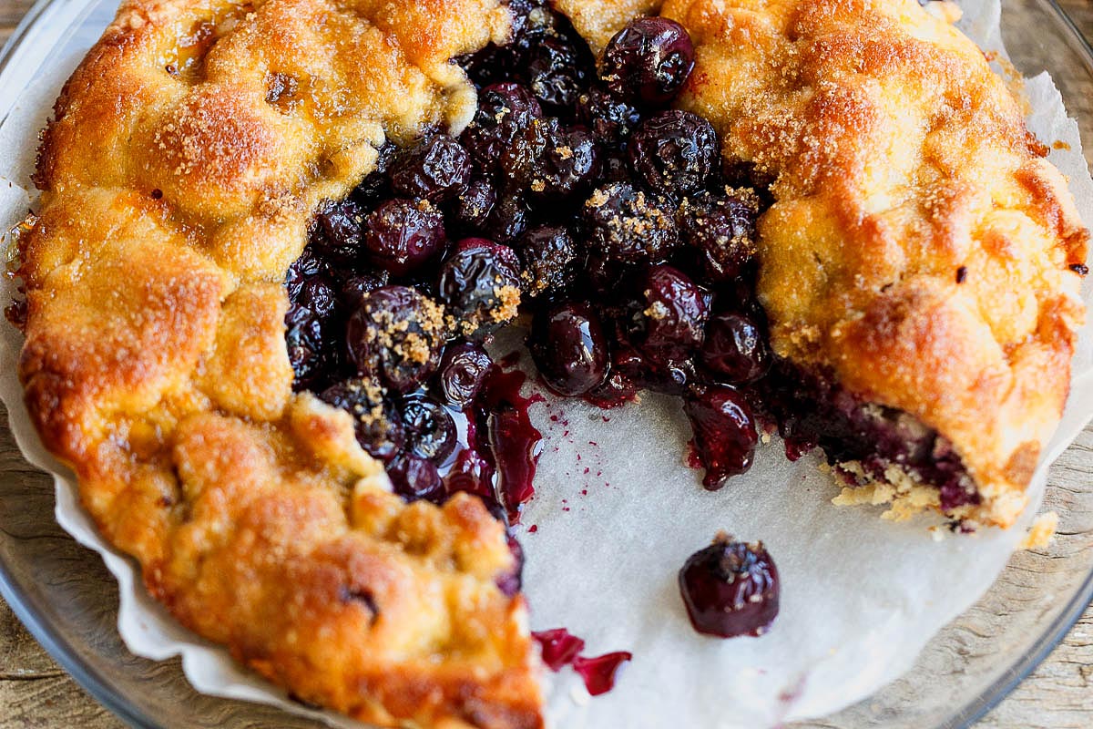 Simple Rustic Blueberry Tart