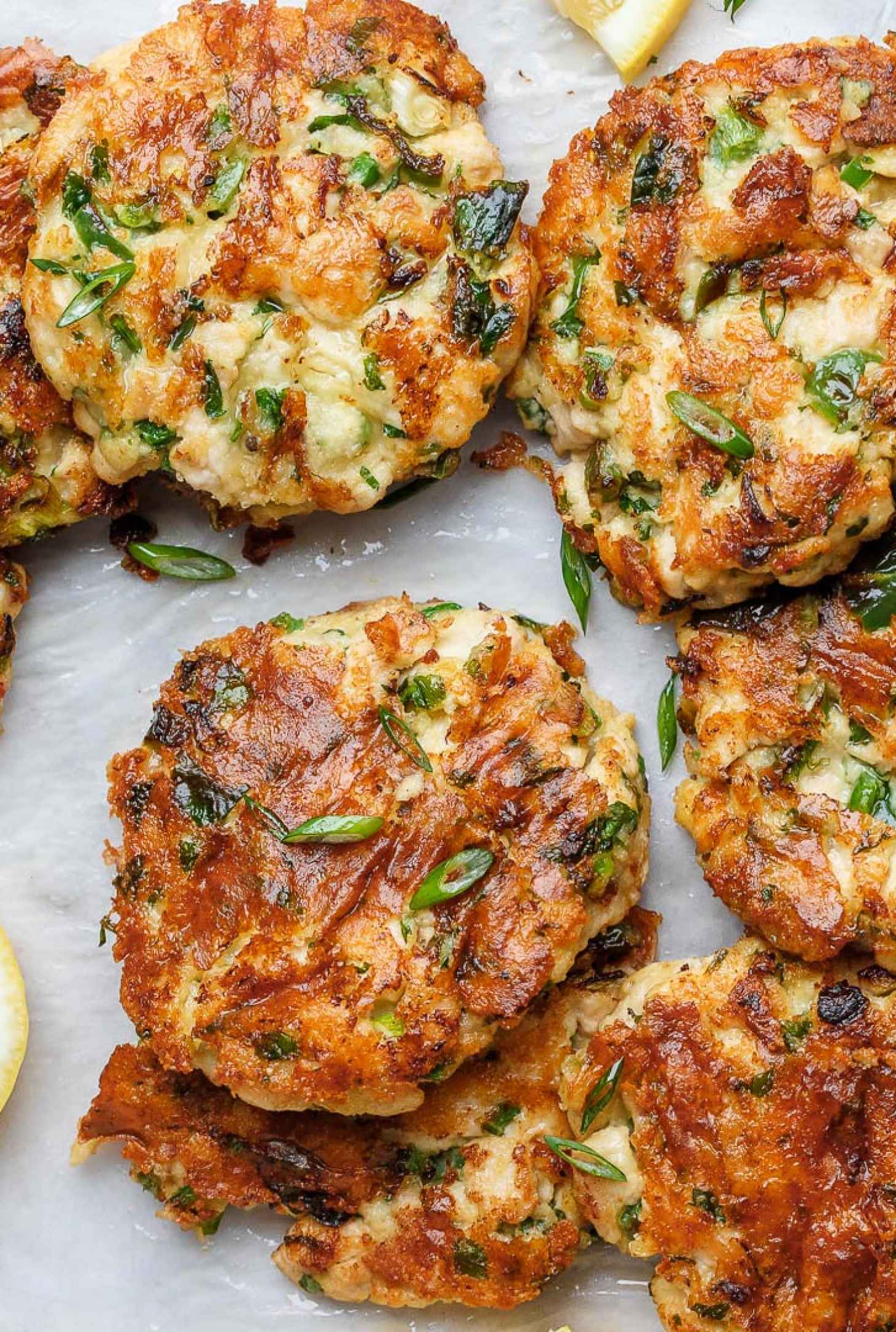 Cheesy Chicken Fritters - #recipe by #eatwell101 - https://www.eatwell101.com/cheesy-chicken-fritters-recipe