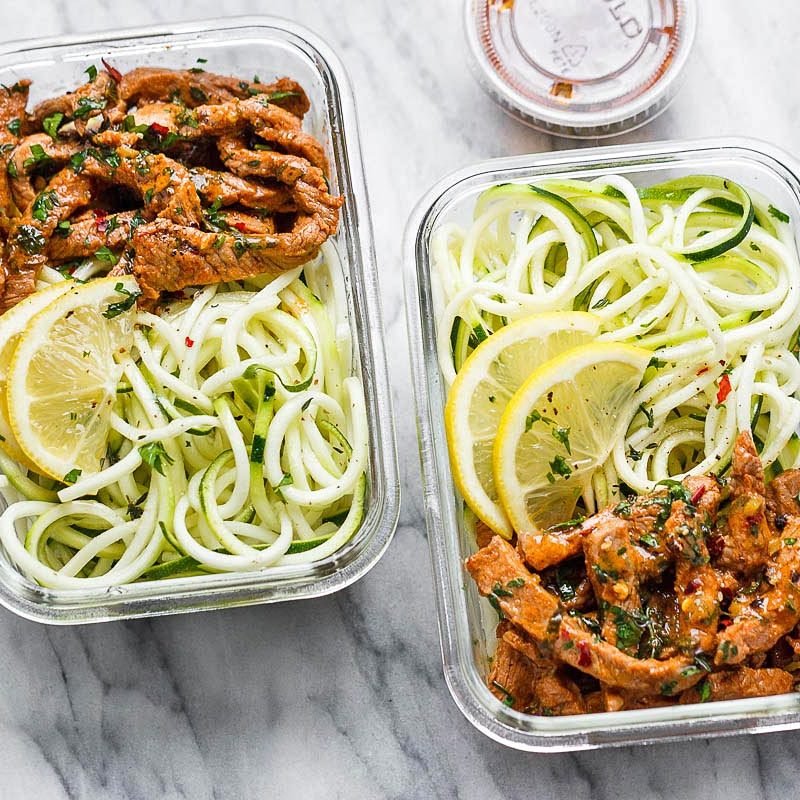 Meal Prep Garlic Butter Steak Recipe with Zucchini Noodles : 15