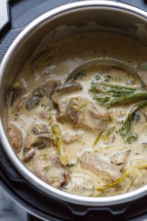 Instant Pot Creamy Beef with Mushroom, Cream Cheese and Broccoli