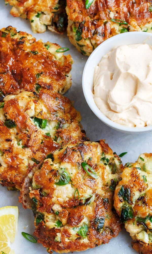 Cheesy Chicken Fritters