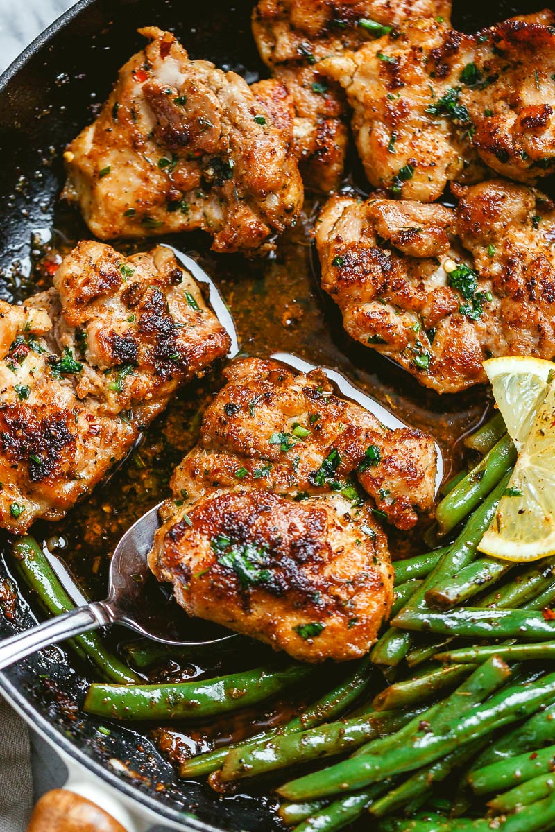 chicken skillet recipe with green beans