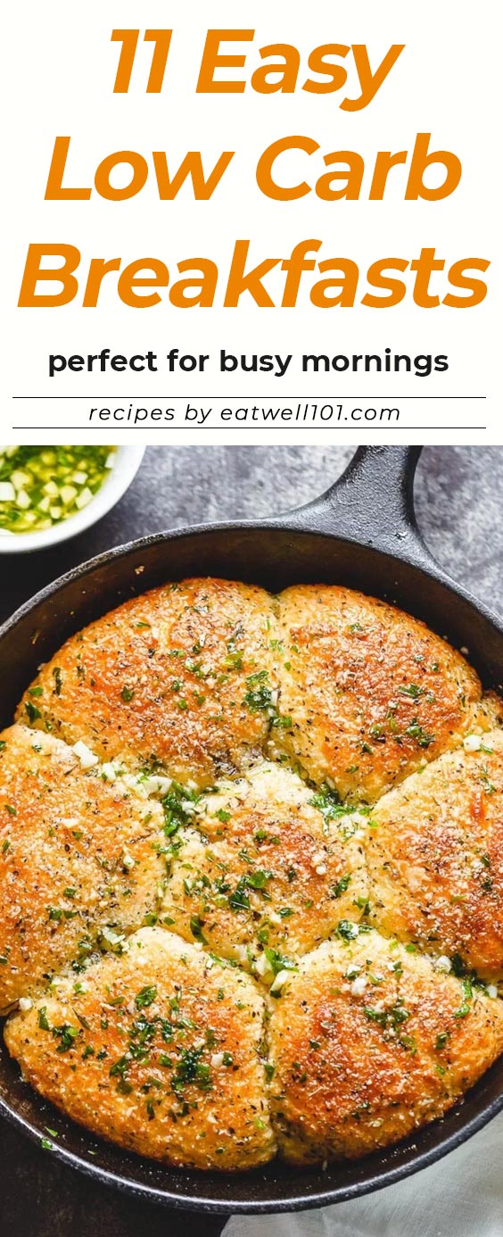 11 Easy Low Carb Breakfasts Recipes - #lowcarb #breakfast #recipes #eatwell101 - So quick and easy to make - Set up the perfect low carb meal plan with these breakfast recipes.