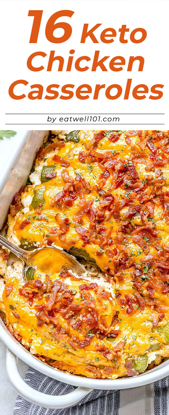16 Keto Chicken Casserole Recipes You Must Try - #chicken #casseroles #keto #recipes #eatwell101 - Easy keto chicken casserole recipes for your weekly meal plan!