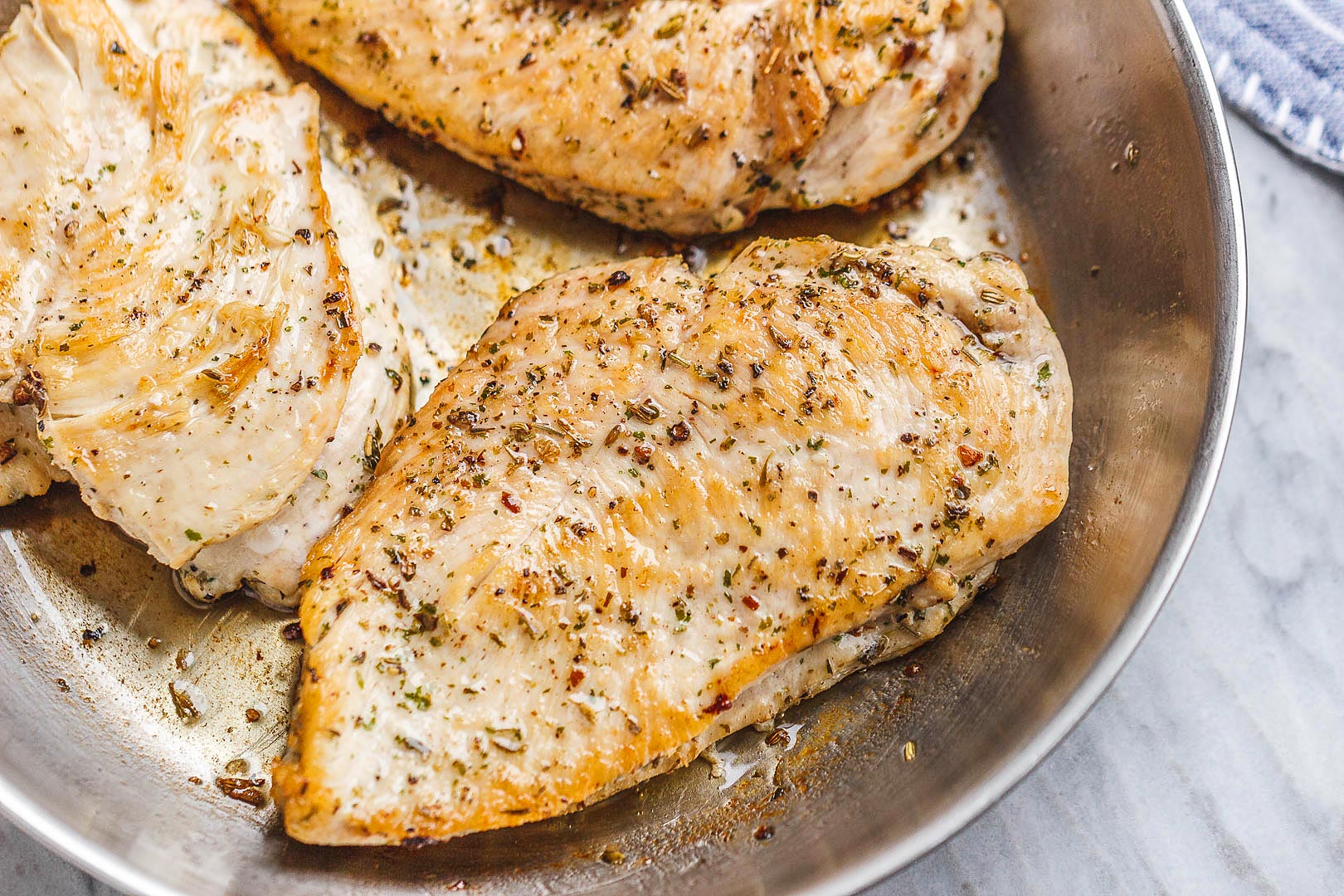 Skillet Chicken in Roasted Pepper Butter Parmesan Sauce – Chicken