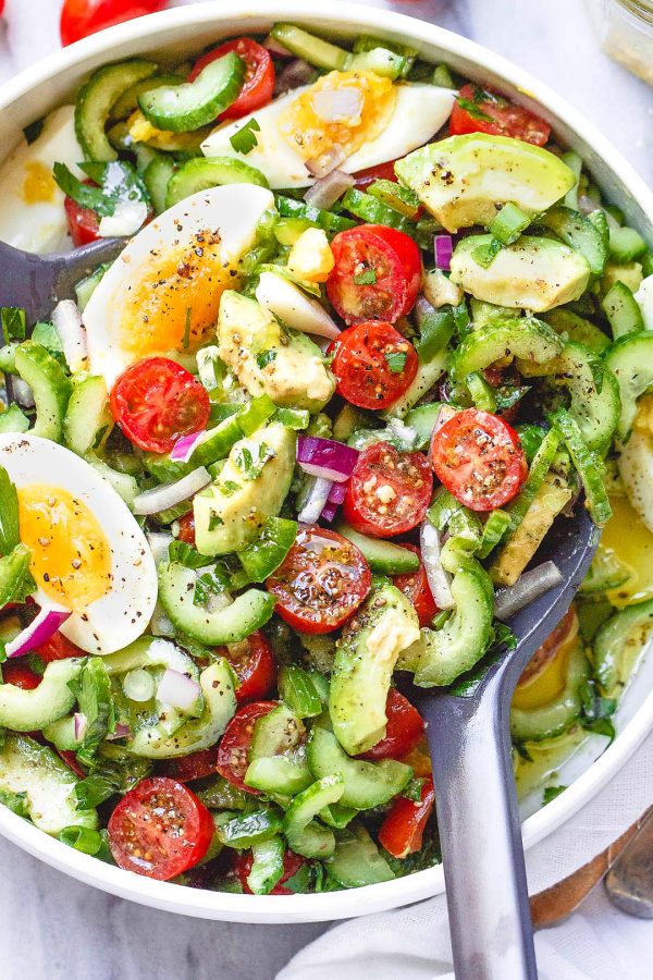 Avocado Salad - #recipe by #eatwell101 - https://www.eatwell101.com/avocado-salad-recipe