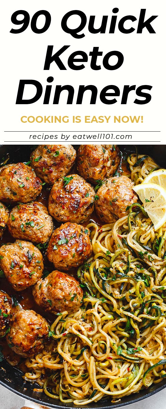 90 Easy keto dinner recipes that are perfect for you to implement the Keto diet #keto #ketogenic #recipes #Ketodiet #eatwell101 - 