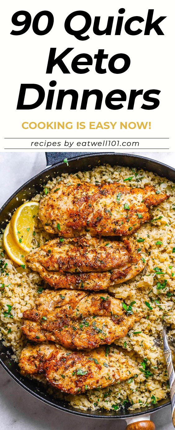 90 Easy keto dinner recipes that are perfect for you to implement the Keto diet #keto #ketogenic #recipes #Ketodiet #eatwell101 - 