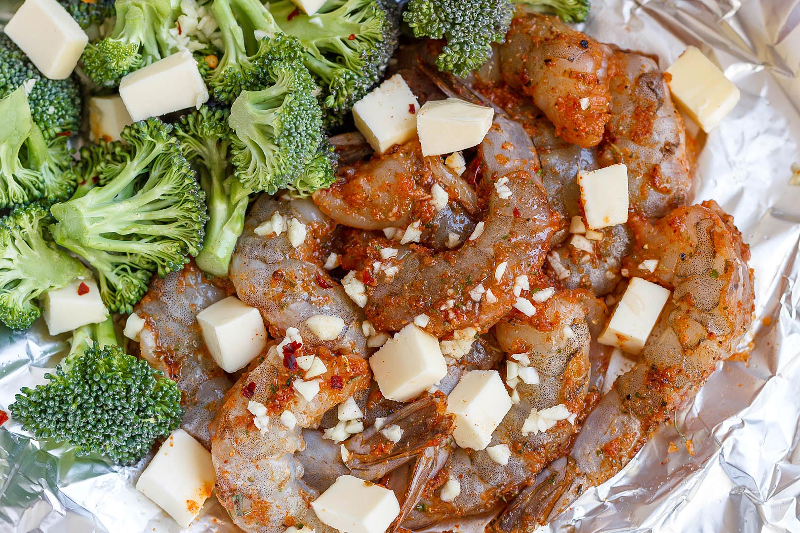Shrimp and broccoli deals foil packets