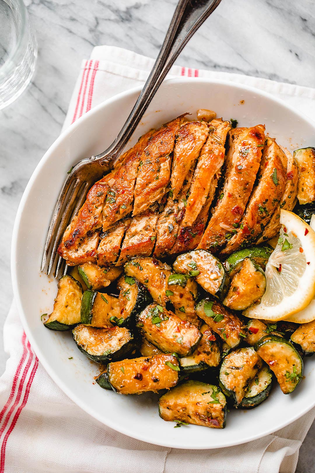 Asado Chicken Breast Recipe with Sauteed Lemon Zucchini — Eatwell101