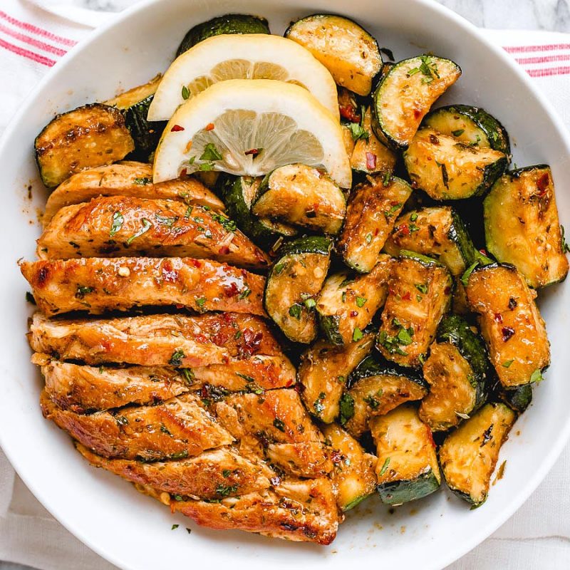 Asado Chicken Breast Recipe with Sauteed Lemon Zucchini — Eatwell101