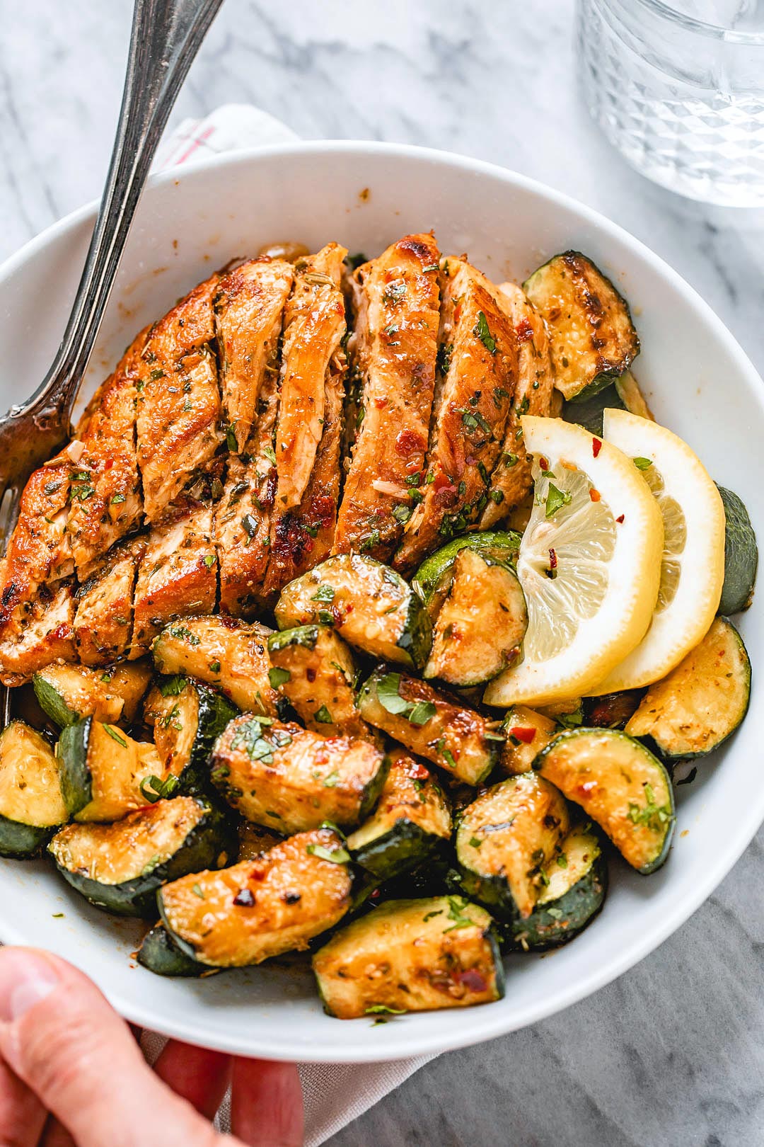 chicken assado and zucchini recipe