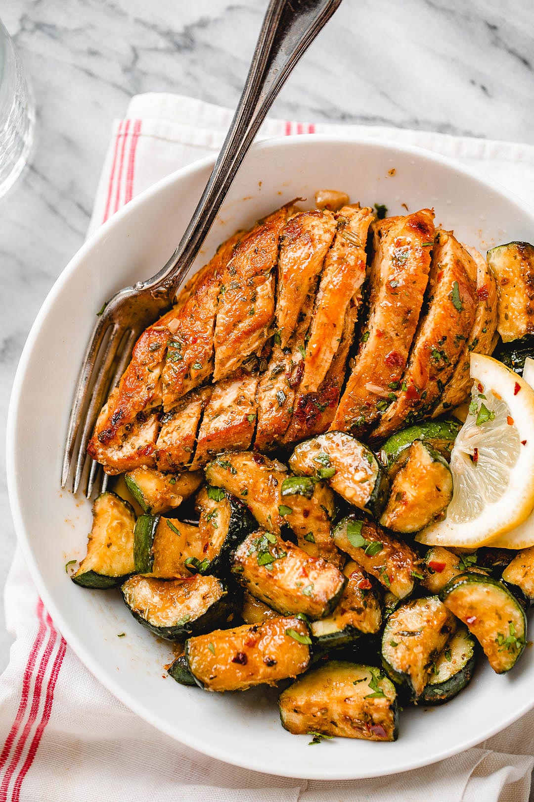 chicken zucchini skillet recipe - #recipe by #eatwell101