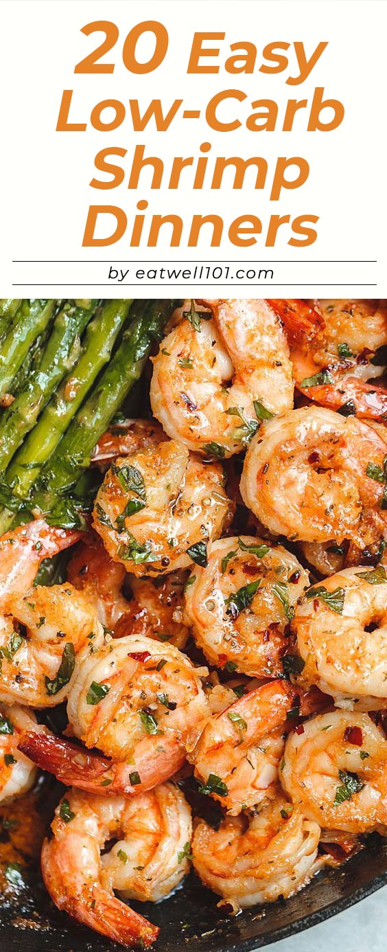 Low Carb Shrimp Recipes - #lowcarb #shrimp #dinner #recipes #eatwell101 - These low-carb shrimp recipes are keto-friendly, skimpy on prep time, and big on flavor!
