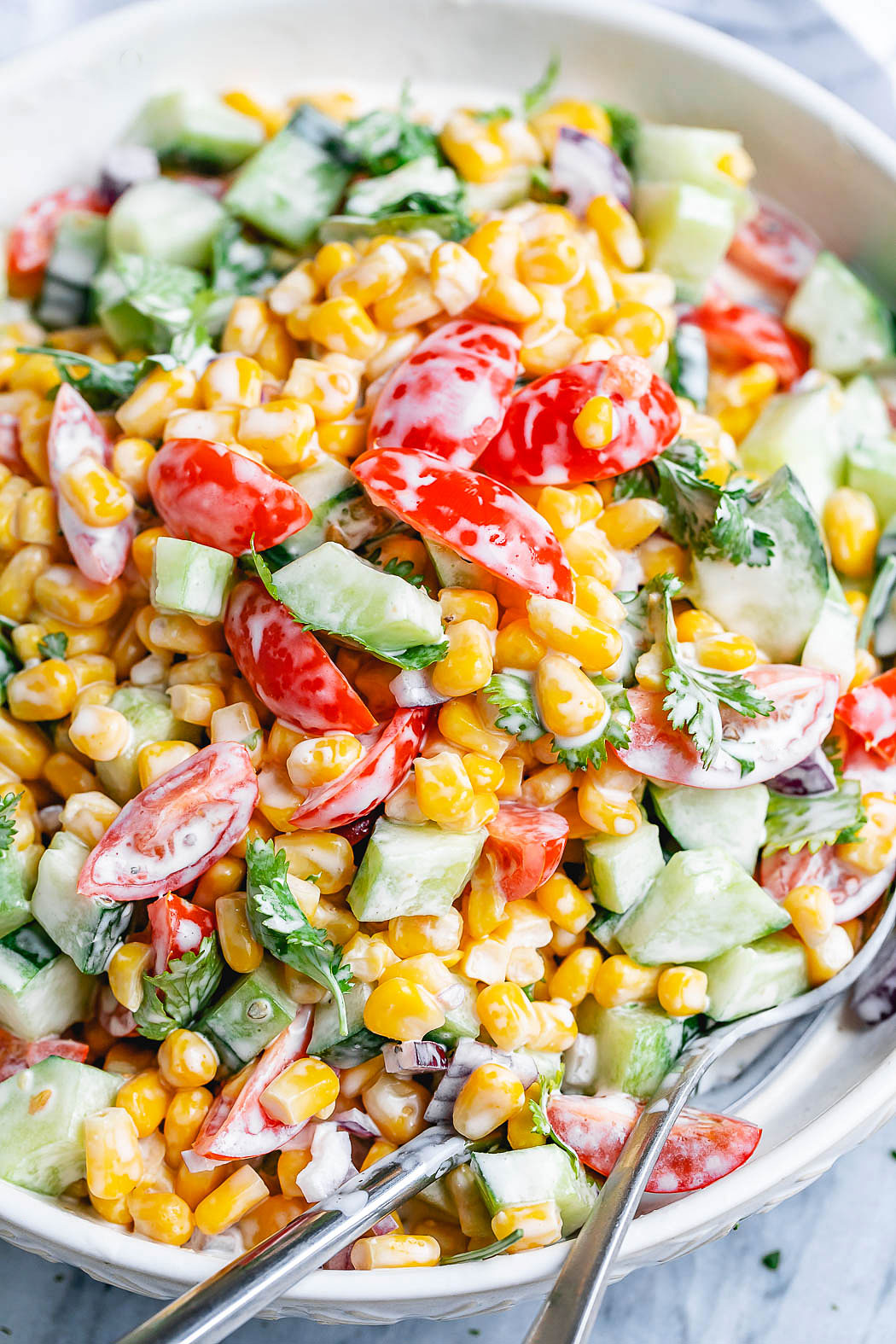 Creamy Corn Salad Recipe Healthy Corn Salad Recipe Eatwell101
