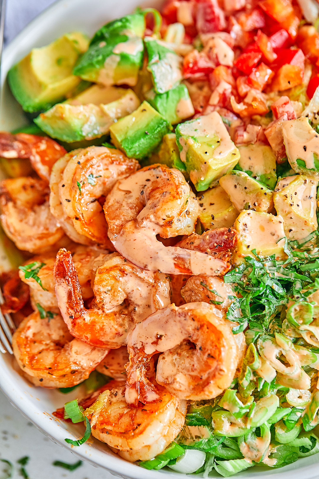 healthy shrimp avocado salad