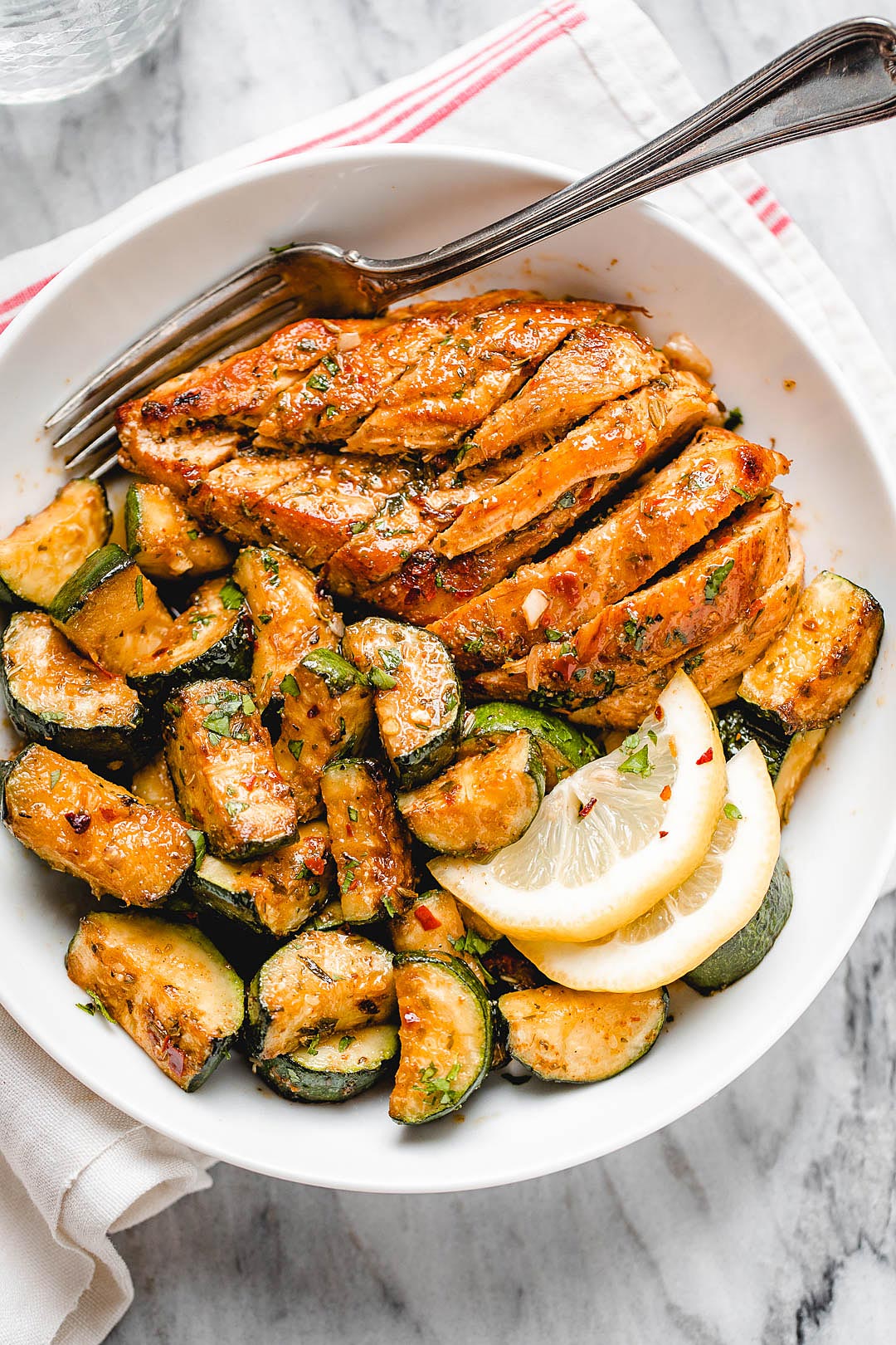 Asado Chicken and Sauteed Lemon Zucchini -Spring Dinner Ideas