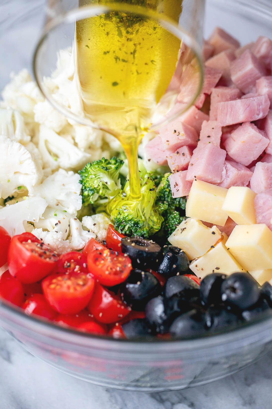 Cauliflower Broccoli Salad recipe