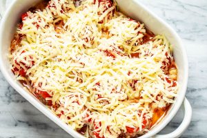 Cheesy Meatballs Casserole {Low Carb}