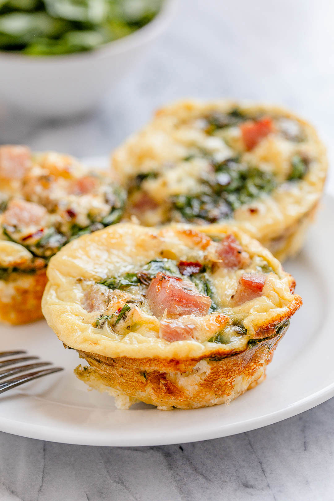 Ham And Spinach Egg Muffins Recipe Eatwell101 ham-and-spinach-egg-muffins-recipe-eatwell101