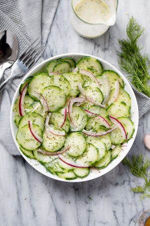 Cucumber Salad with Creamy Dill Sauce