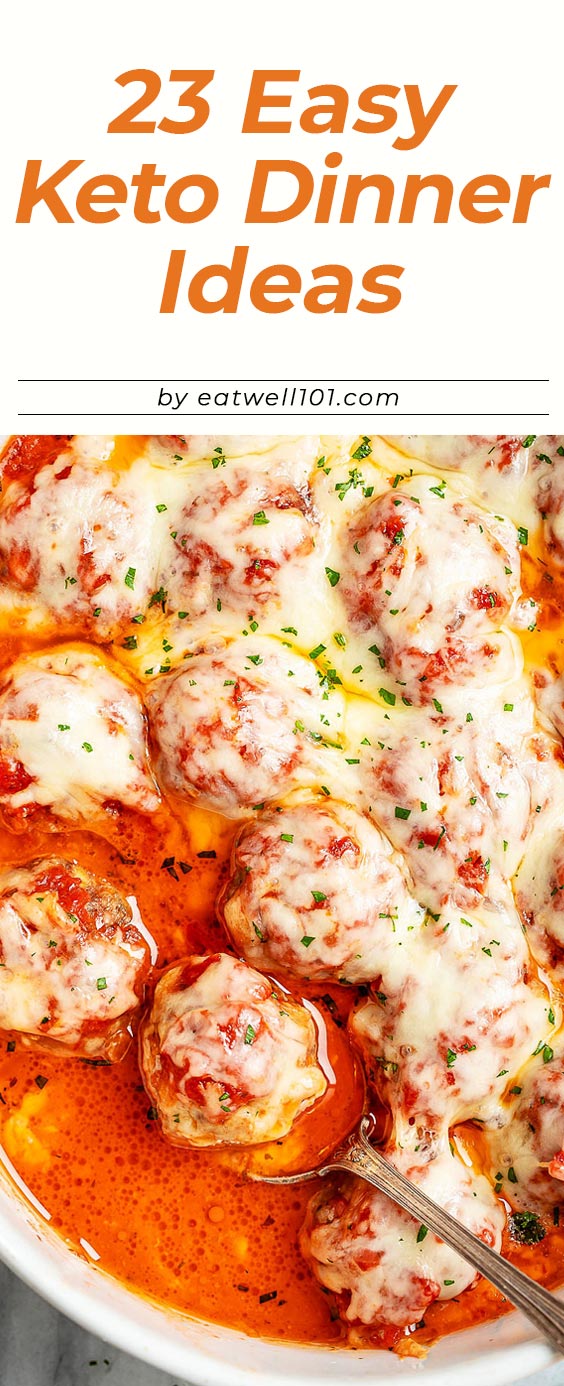 23 Easy Keto Dinner ideas - #keto #dinner #eatwell101 #recipes - These quick and easy Keto dinner ideas can be made in like 30 minutes or less. Dinner couldn’t be any easier!