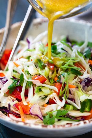 Healthy Cabbage Salad with Orange-Lime Dressing