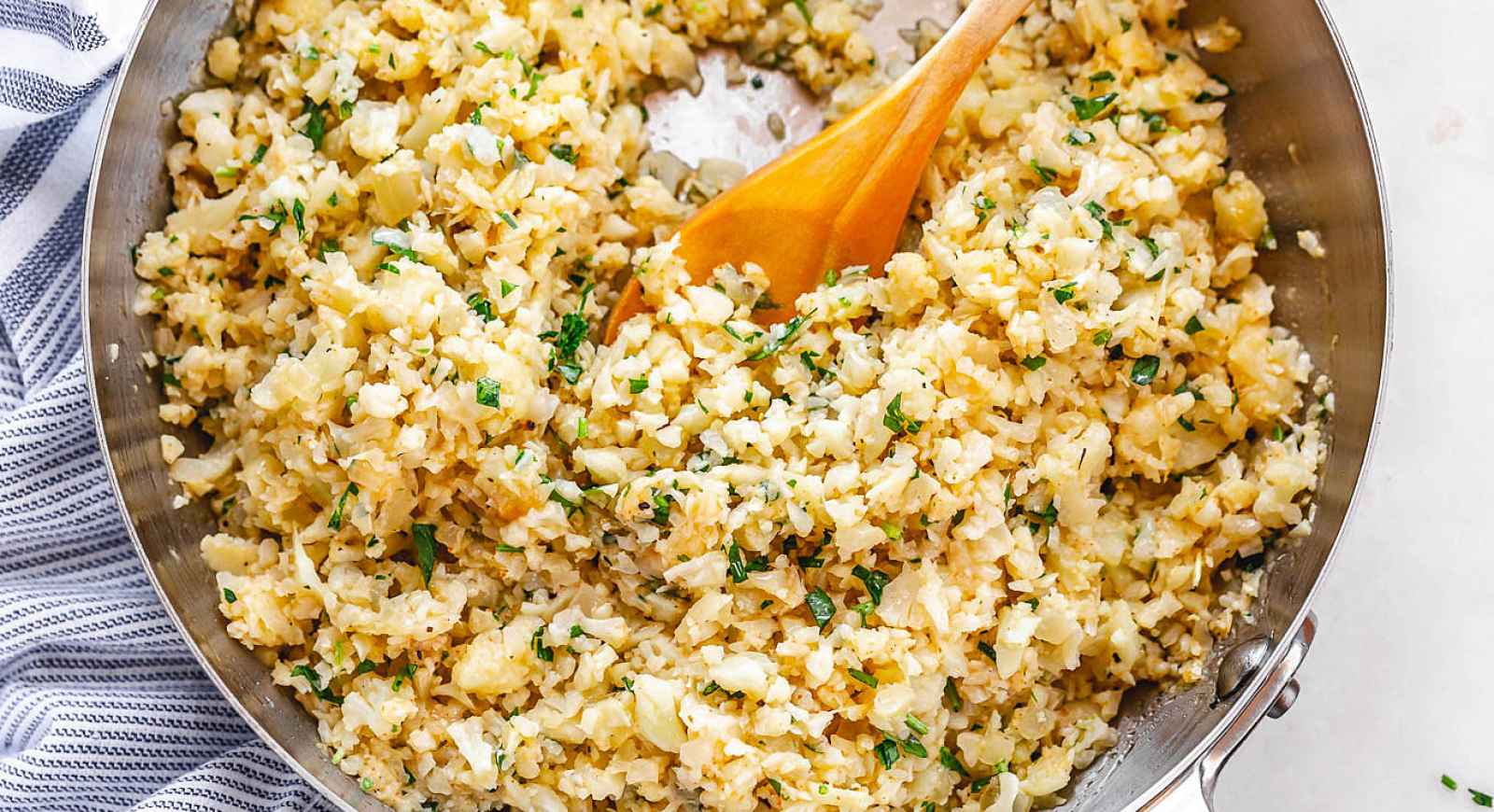 Parmesan Cauliflower Rice Skillet Recipe Eatwell101
