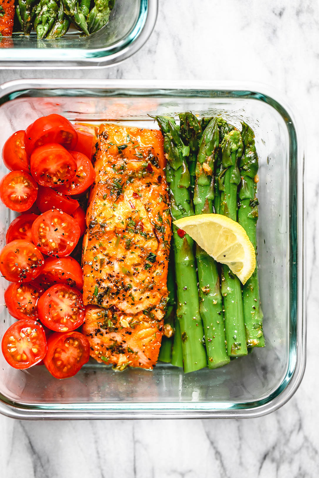 Meal-Prep Garlic Butter Salmon with Asparagus Recipe – Meal Prep Salmon ...