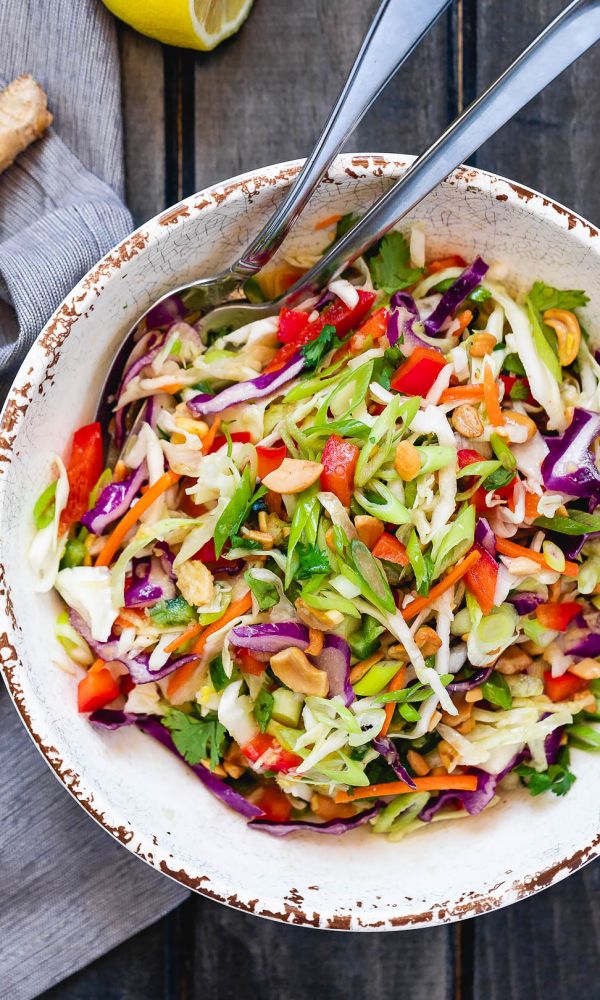 Healthy Cabbage Salad with Orange-Lime Dressing