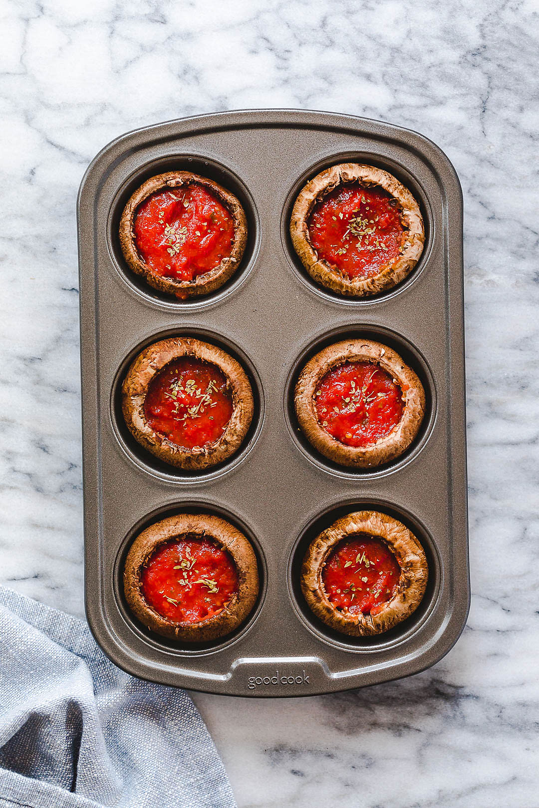 Roasted Pizza Mushrooms recipe