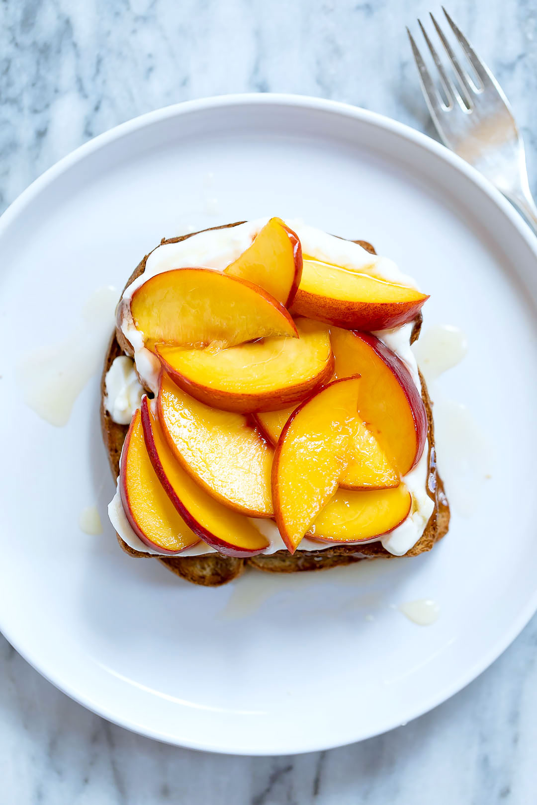 breakfast toast with peach